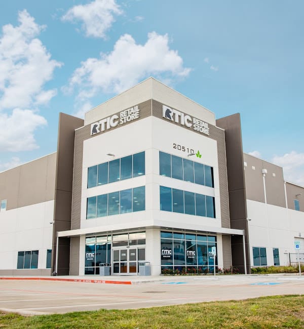 Completed RTIC retail store — commercial exterior and site work